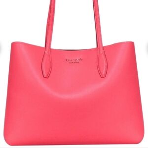 Coral pink large Kate Spade tote